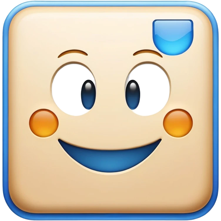 Mac Finder logo, blue square with happy face emoji