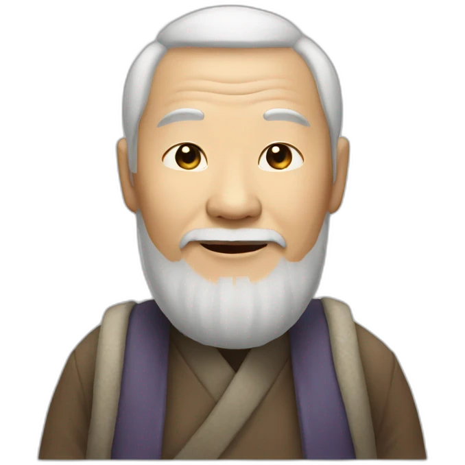 chinese old guy say thank you emoji