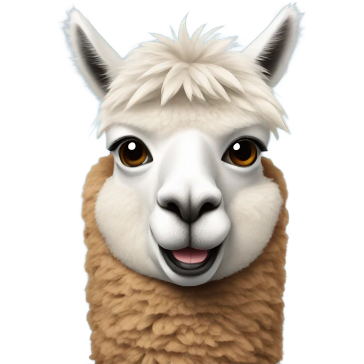 Alpaca with a shark fin  emoji