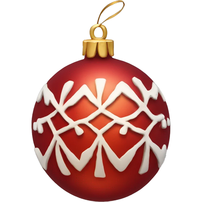Red Christmas bauble emoji
