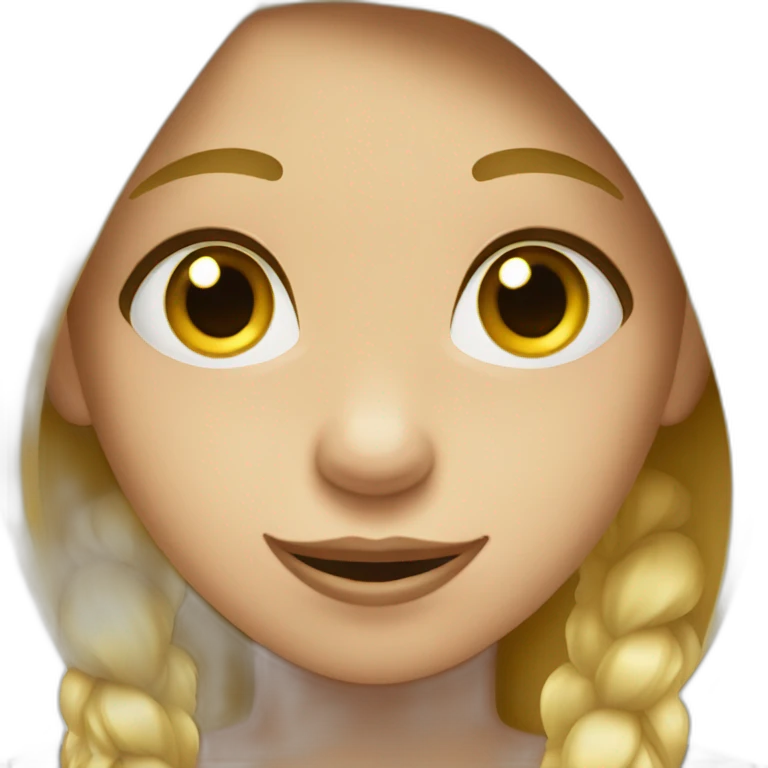 blond girl with gorilla emoji