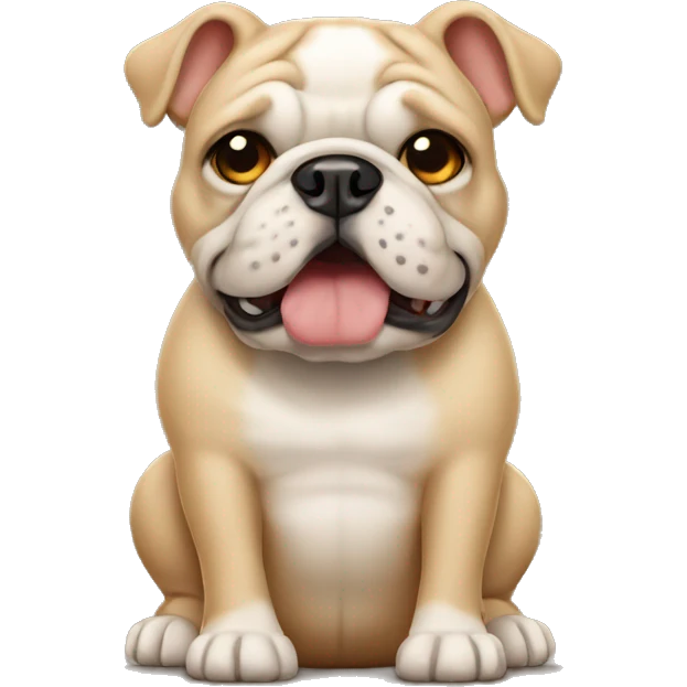 beige Bulldog emoji