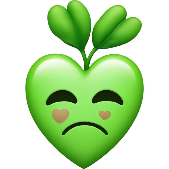 Combination of green heart and bud emoji emoji