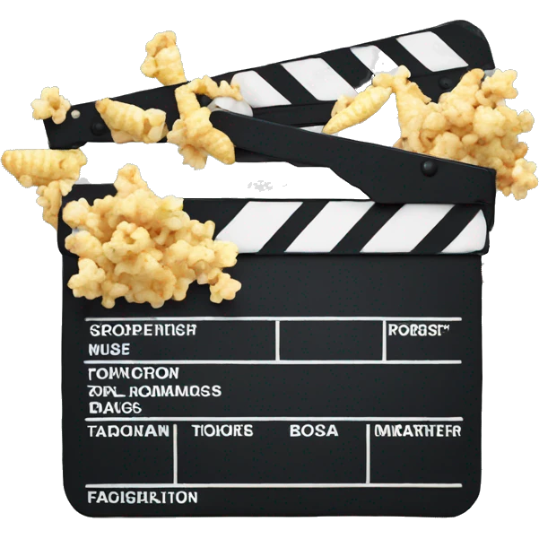 clapperboard with pop corn inside emoji