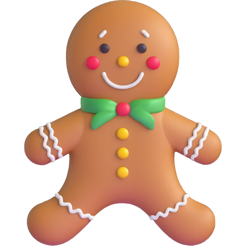 gingerbread man emoji