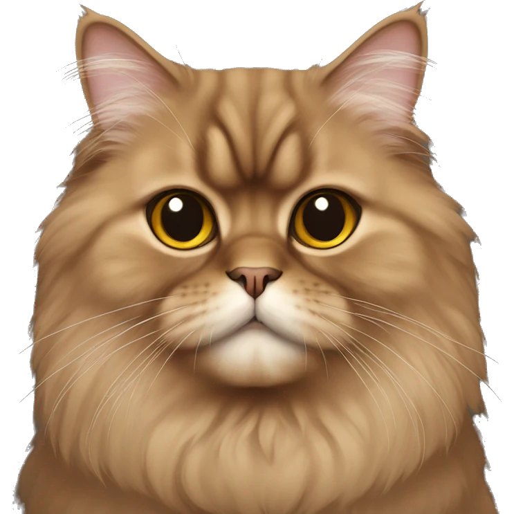 Brown persian cat sitting emoji