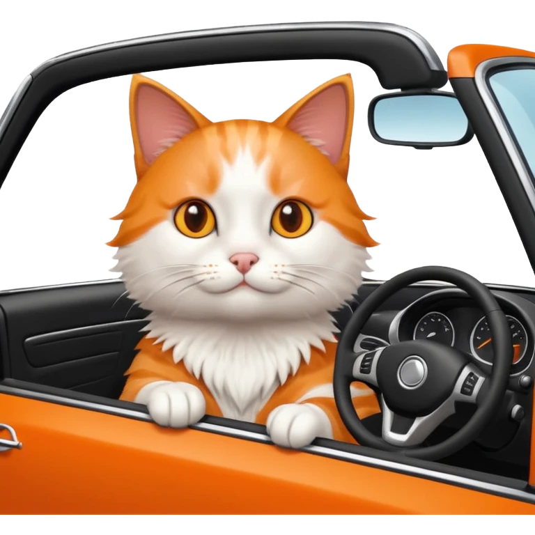 Cat in a car emoji