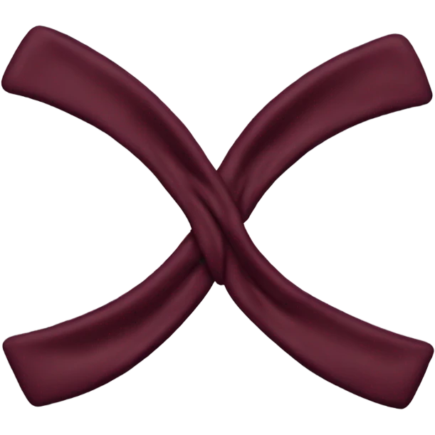 Noeud de couleur bordeaux  emoji