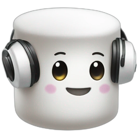 Marshmallow dj emoji