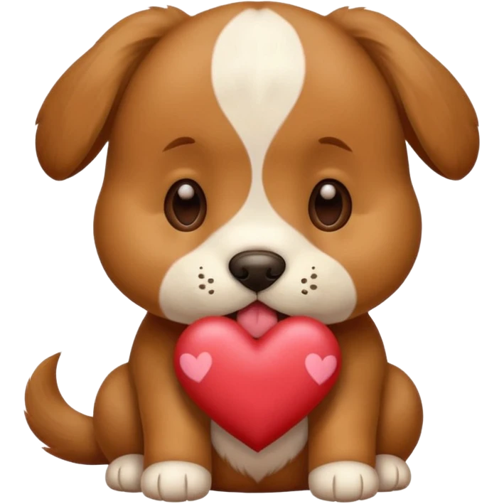 Puppy dog giving kisses emoji