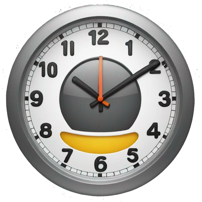 un reloj digital emoji