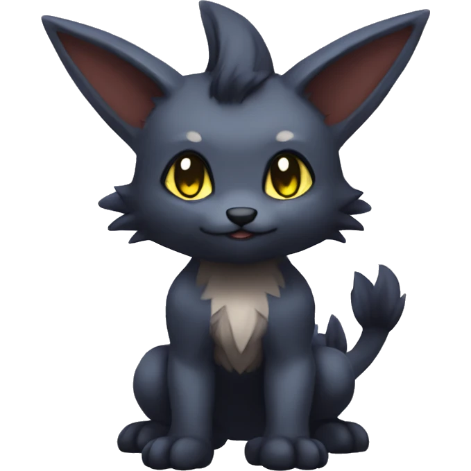 a anthro chibi-style dark-type Fakémon-hybrid full body emoji