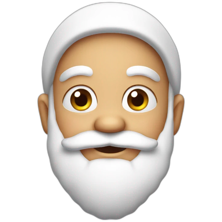 Cute Santa Claus face emoji