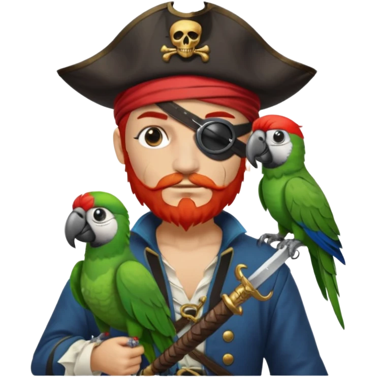pirate and parrot emoji