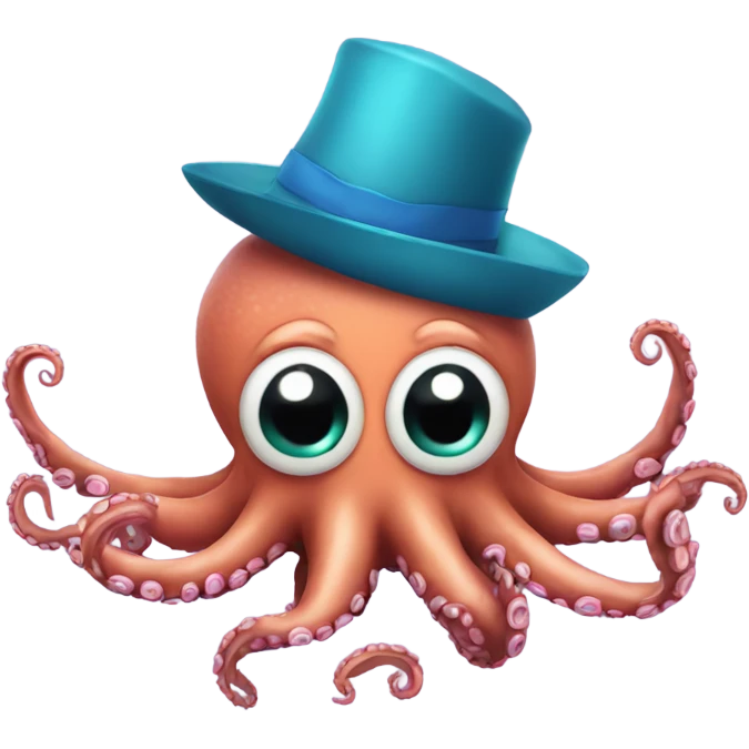 Octopus with birthday hat emoji