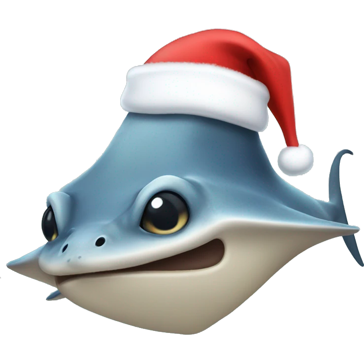 stingray wearing a santa hat  emoji