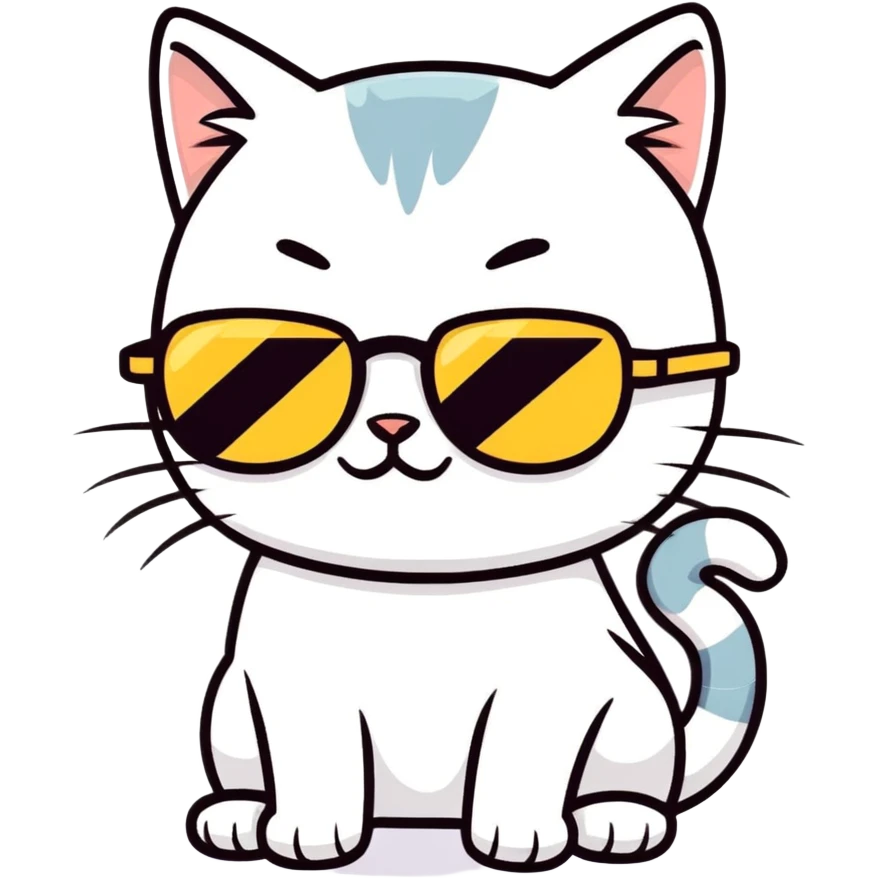 Cat with sunglasses emoji