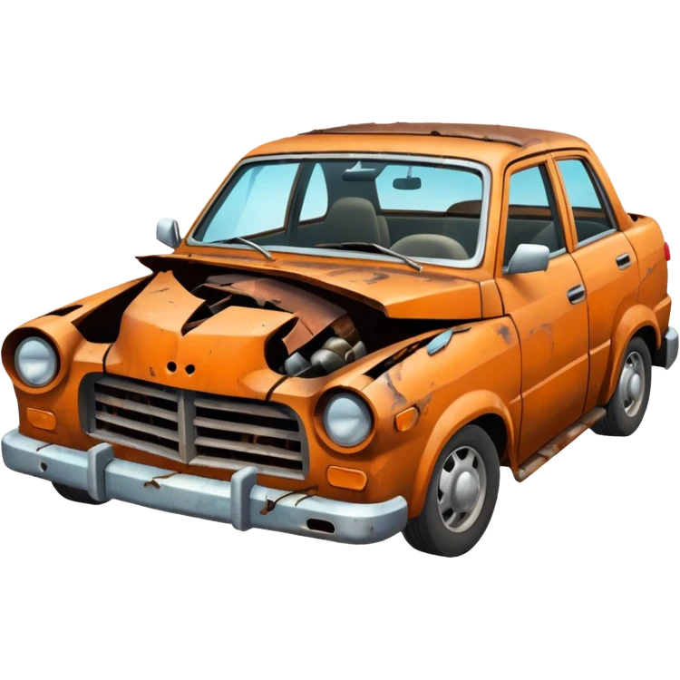 crashed car emoji