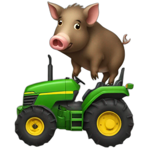 boar in tractor emoji