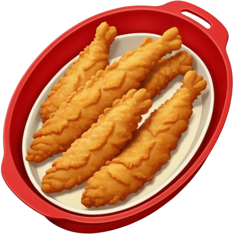 chicken tenders in a red tray emoji