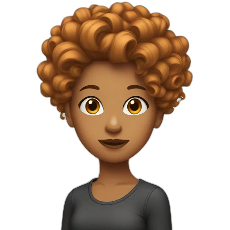Girl with rad hair emoji