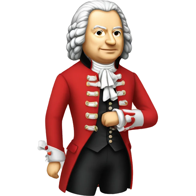 johann sebastian bach standing with red jacket emoji