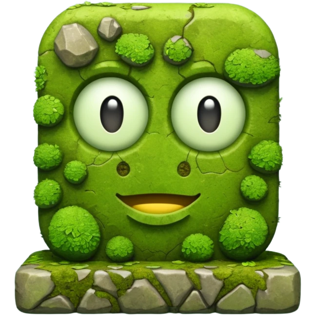 sculpture with moss emoji