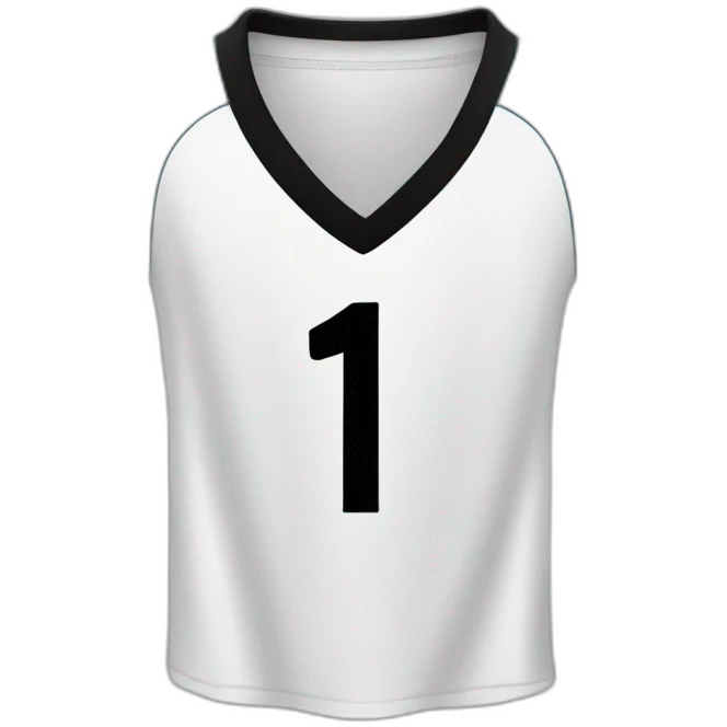 Soccer shirt with number 1 emoji