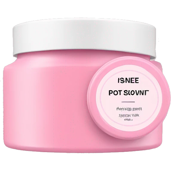 hydrating pink cream pot with label emoji