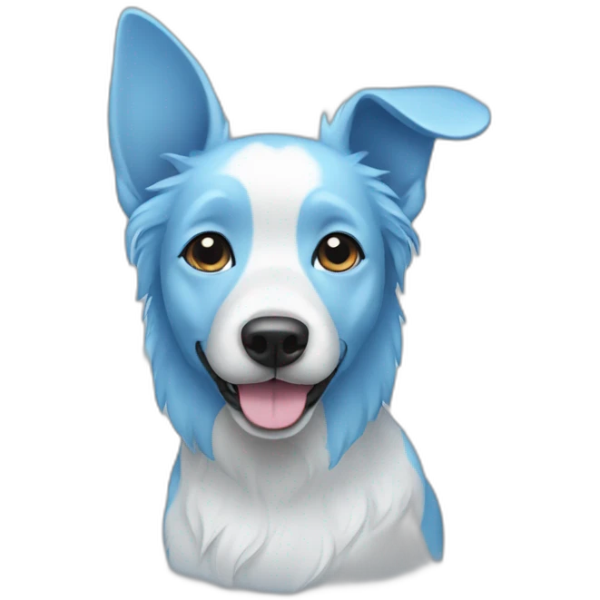 skyblue dog emoji