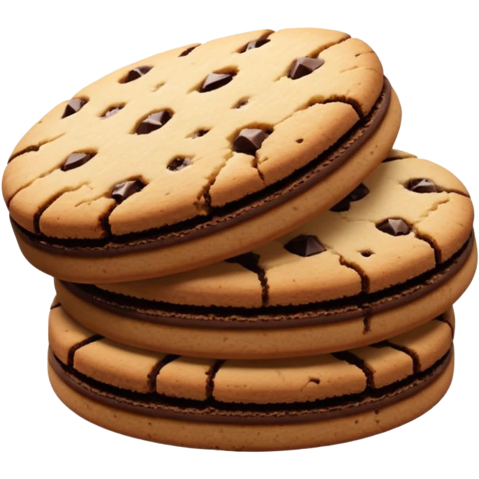 Full chocolate shortbread cookies (without chocolate chips) emoji