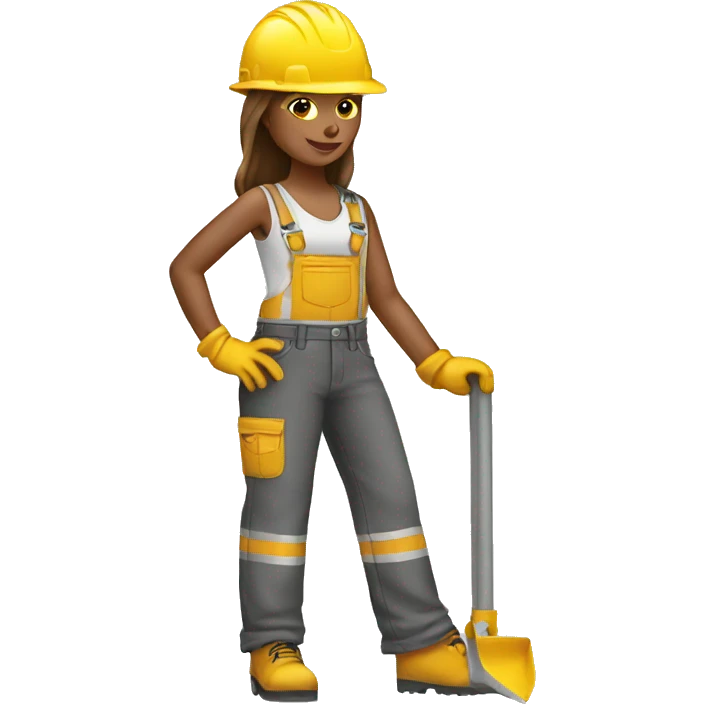 Construction worker in heels emoji