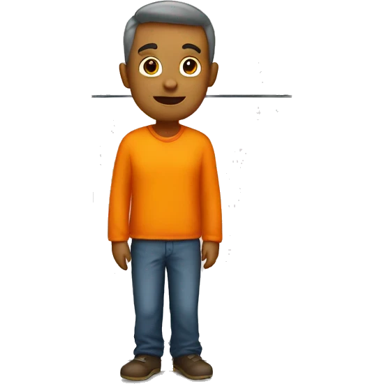 orange color refrigerator life characters emoji