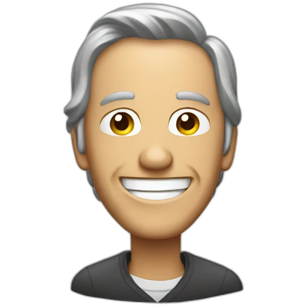 Steave jobs laughing iPhone style emoji