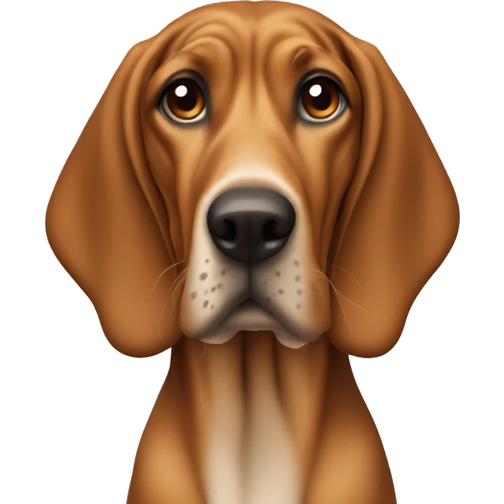 light brown coonhound with long nose emoji