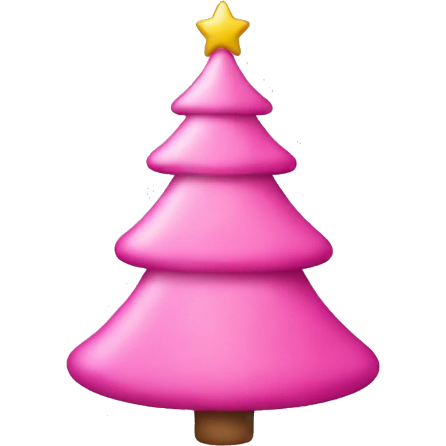 Pink Christmas tree emoji