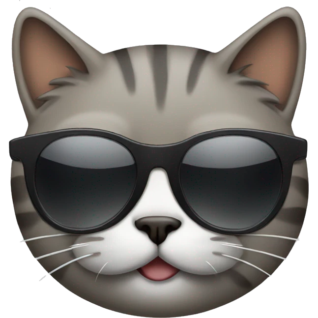 Cat with sunglasses and a cigarette  emoji