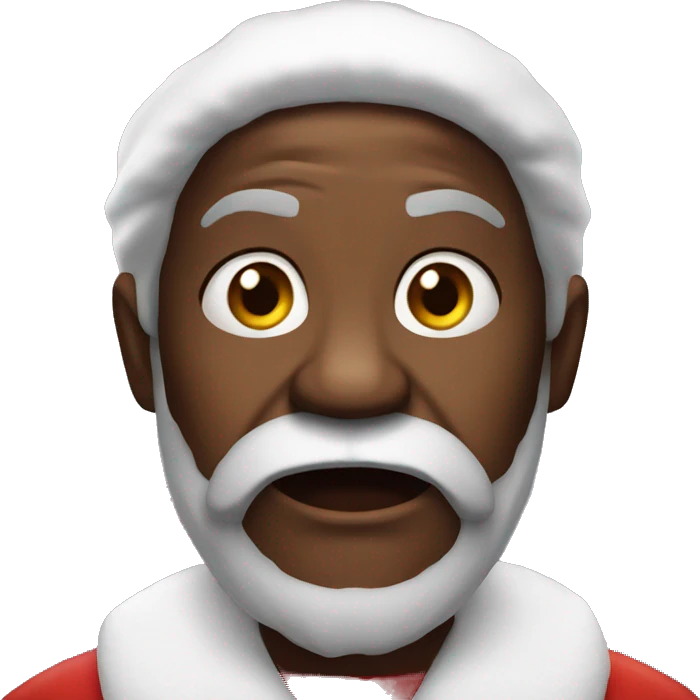 Mad Black Santa emoji