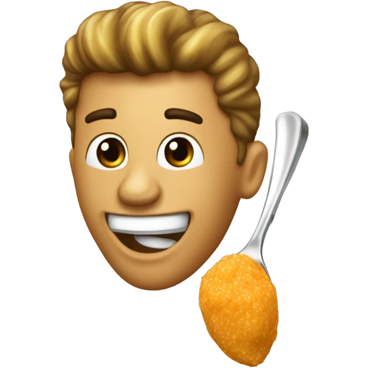 cuchara con salsa  emoji