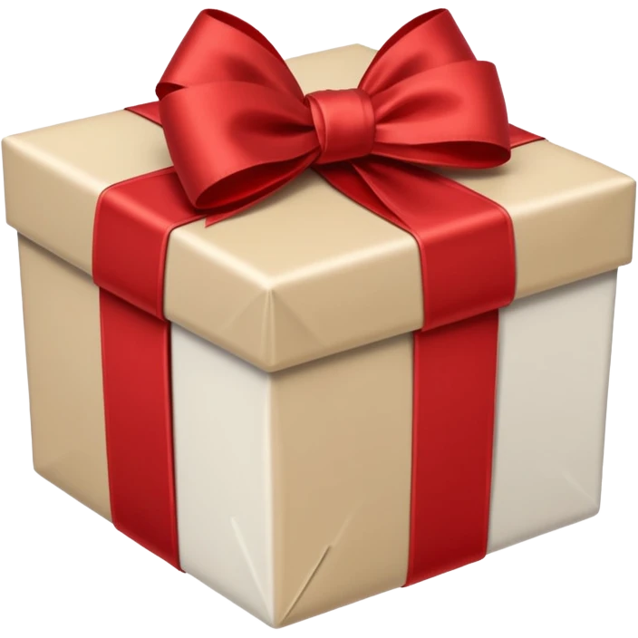 A beige and white christmans gift, with a label that says Rique. emoji