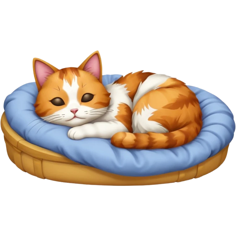 Cat in bed emoji