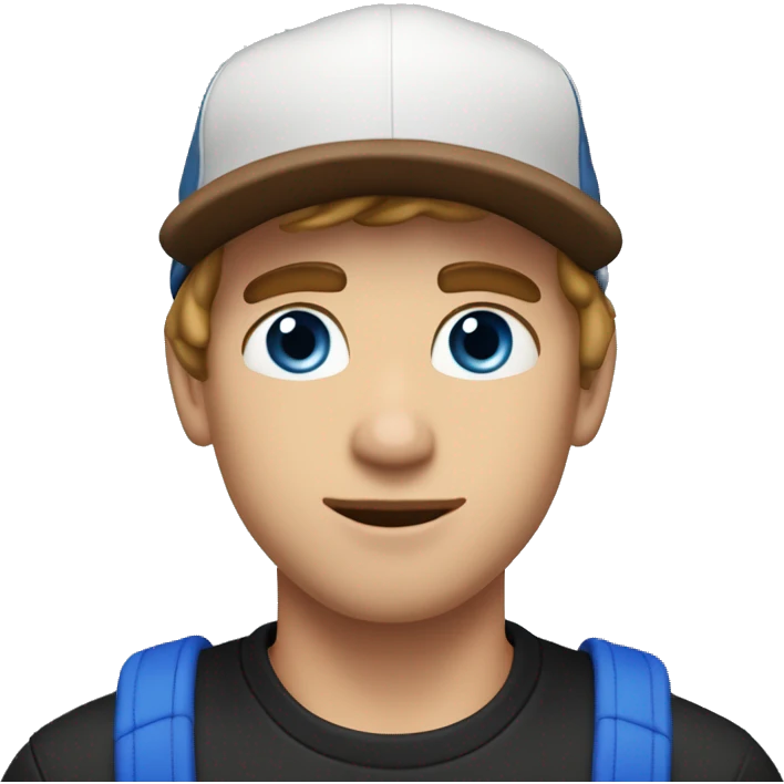 A guy about 6,4 in height. Wearing a black balanciaga cap. He has mid length brown golden hair. Big blue eyes and he also has big lips. He looks similar to chance crawford the actor. I would like him gardening or holding something garden related  emoji