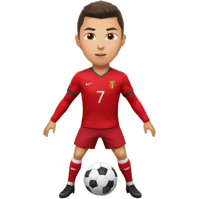 Cristiano Ronaldo scoring a goal emoji