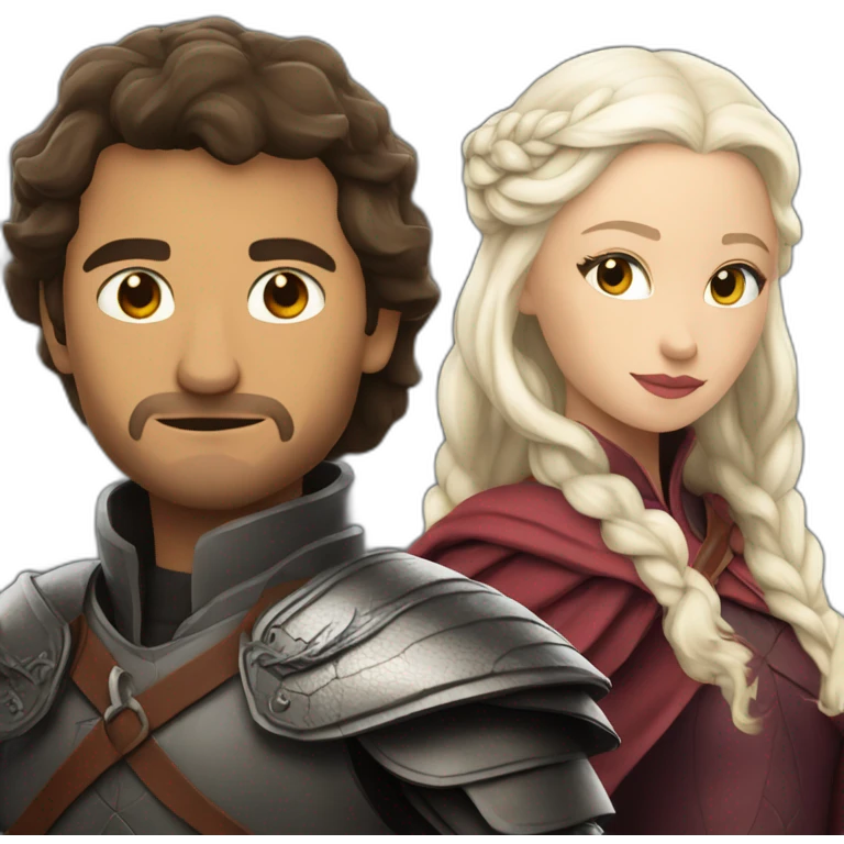 Deanerys Targaryen and dragon emoji