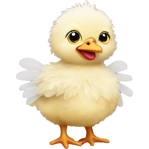 baby chicken wearing a tutu emoji