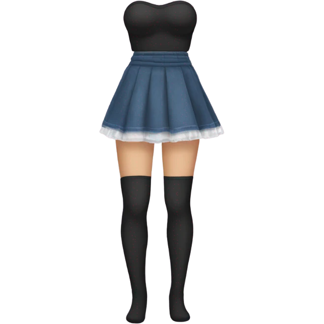 Skirt and thigh highs emoji