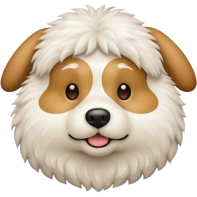 A white doodle dog emoji emoji