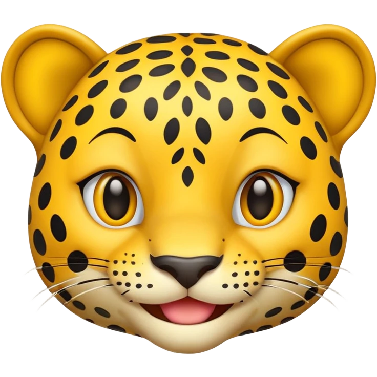 leopardo emoji, simple y alegre emoji