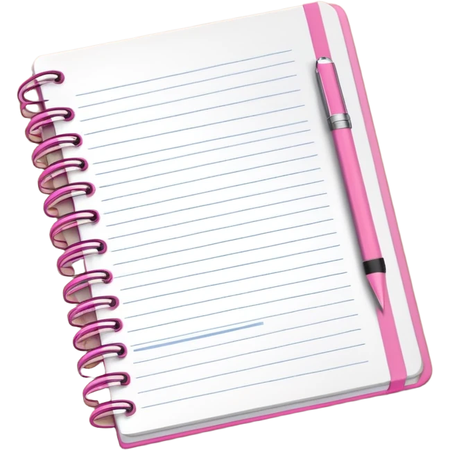 pink notebook emoji