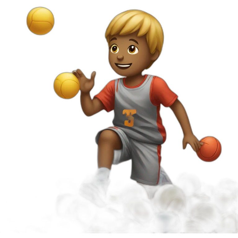 Kid play with balls  emoji